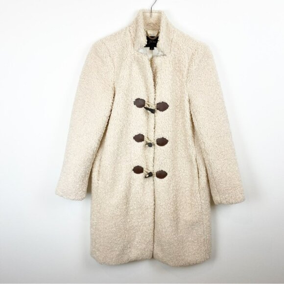 J. Crew | Shearling Sherpa Toggle Coat in Cement - Picture 3 of 13